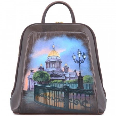 Женский кожаный рюкзак  "Джорджия" "Исаакиевский собор" 