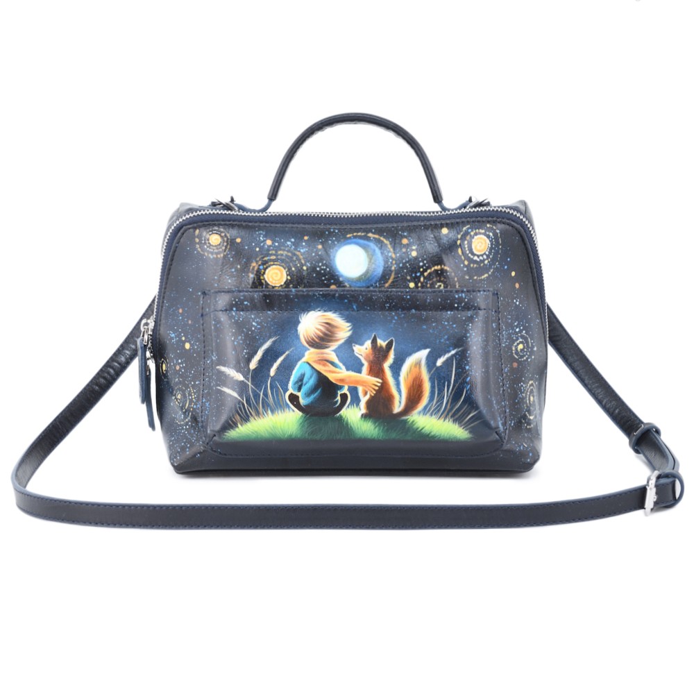 Женская кожаная сумка "Крис" "Маленький принц"