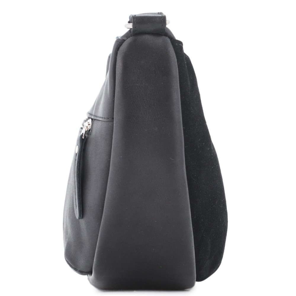 Женская кожаная сумка "Ладога" (черная)