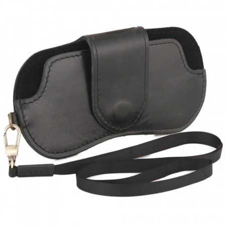 Кожаный чехол для очков "Бразилия" (глянец черный) 