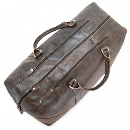 Кожаная дорожно-спортивная сумка "Англия БИГ" (коричневая наппа)