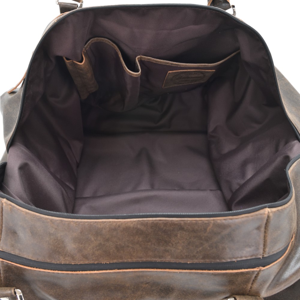 Кожаная дорожно-спортивная сумка "Англия БИГ" (коричневая наппа)