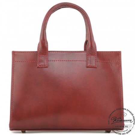 Женская кожаная сумка "Анабель" (вишня)