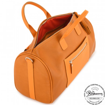  Женская кожаная сумка "Византия" (желтый)