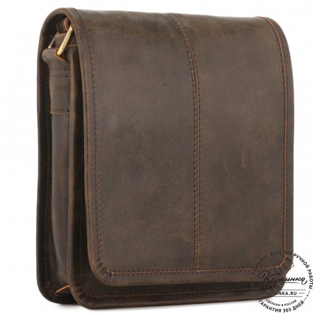 Кожаная сумка "Митчел мини" (коричневая наппа)