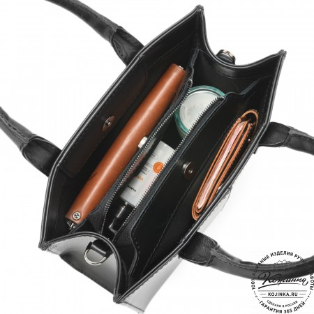 Женская кожаная сумка "Анабель" (черная)