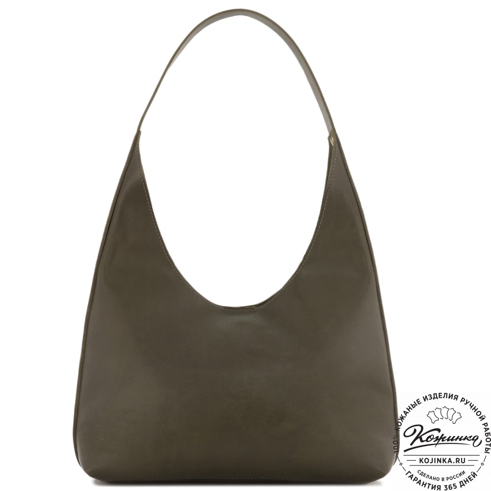 Женская кожаная сумка-шоппер "Ямайка" (хаки сиама) 