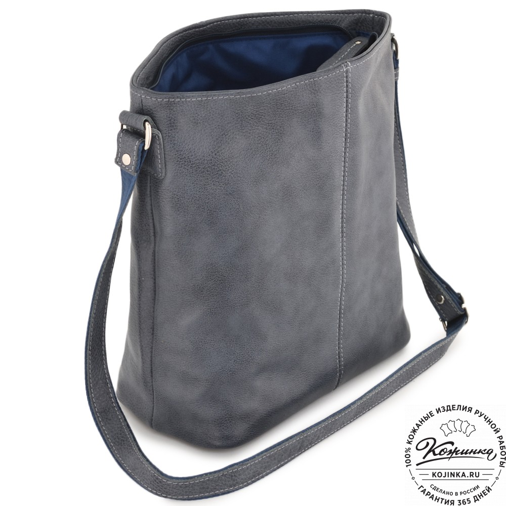 Женская кожаная сумка "Долорес" (джинс)