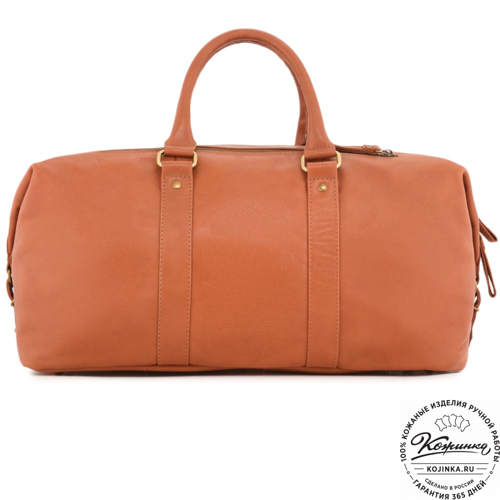 Кожаная дорожно-спортивная сумка Англия (рыжая сиама)
