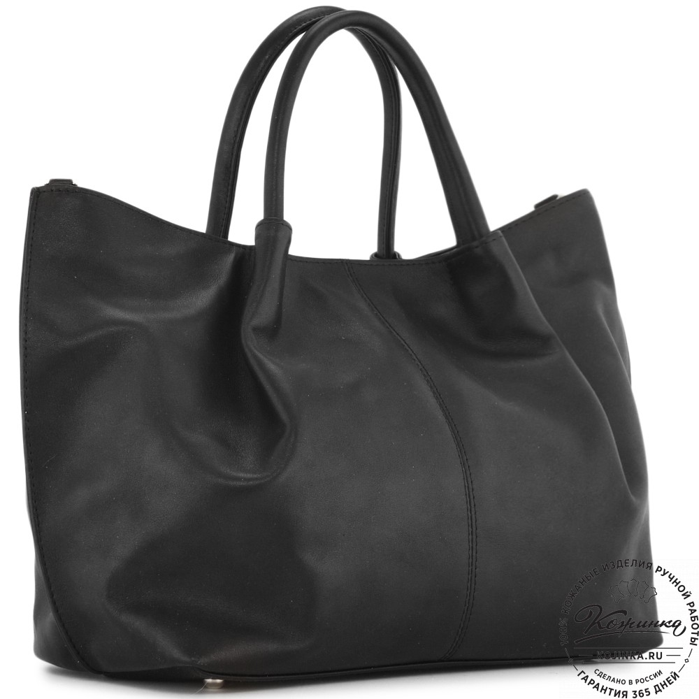 Женская кожаная сумка "Лира" (черный)