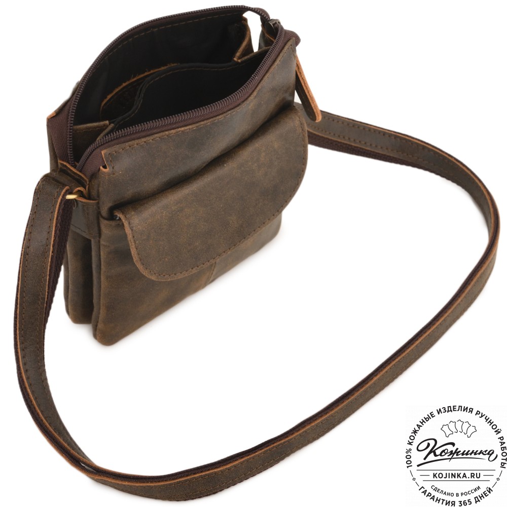 Кожаная сумка "Вуди" (коричневая наппа)