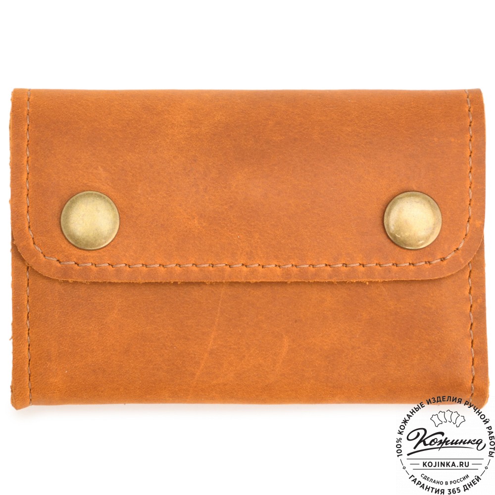 Кожаный кошелек "Пигги" (желтый крейзи)