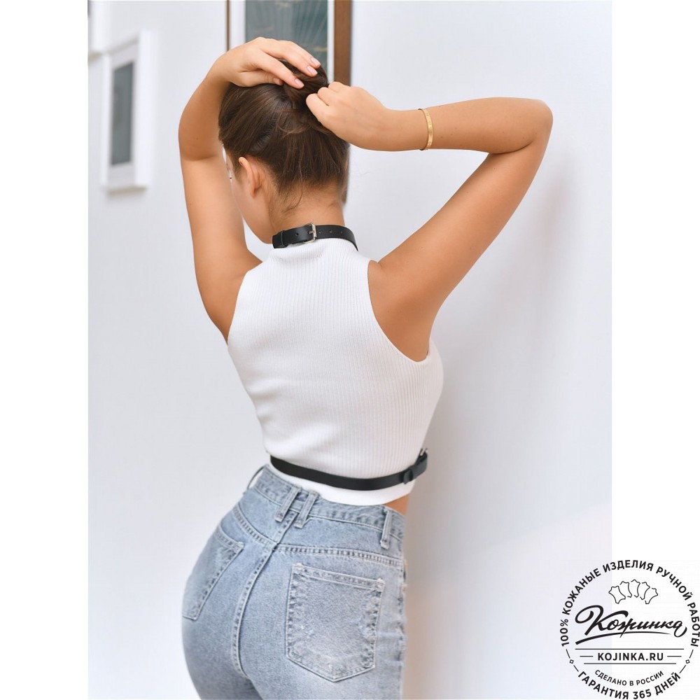 Кожаная портупея Venus (чёрная)