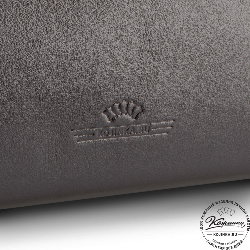 Кожаный дорожный саквояж "Бранденбург" (тёмно-коричневый)