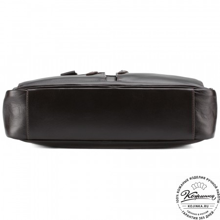 Кожаная деловая сумка "Гофман" (коричневая) 