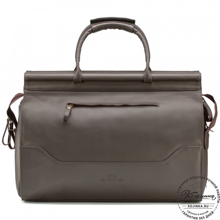 Кожаный дорожный саквояж "Гарри" (коричневый)