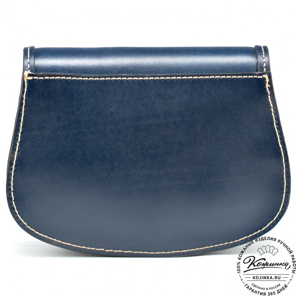 Женская кожаная сумка "Вивьен" (синяя)