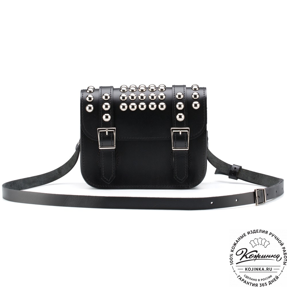 Женская кожаная сумка "Наоми" (чёрная)