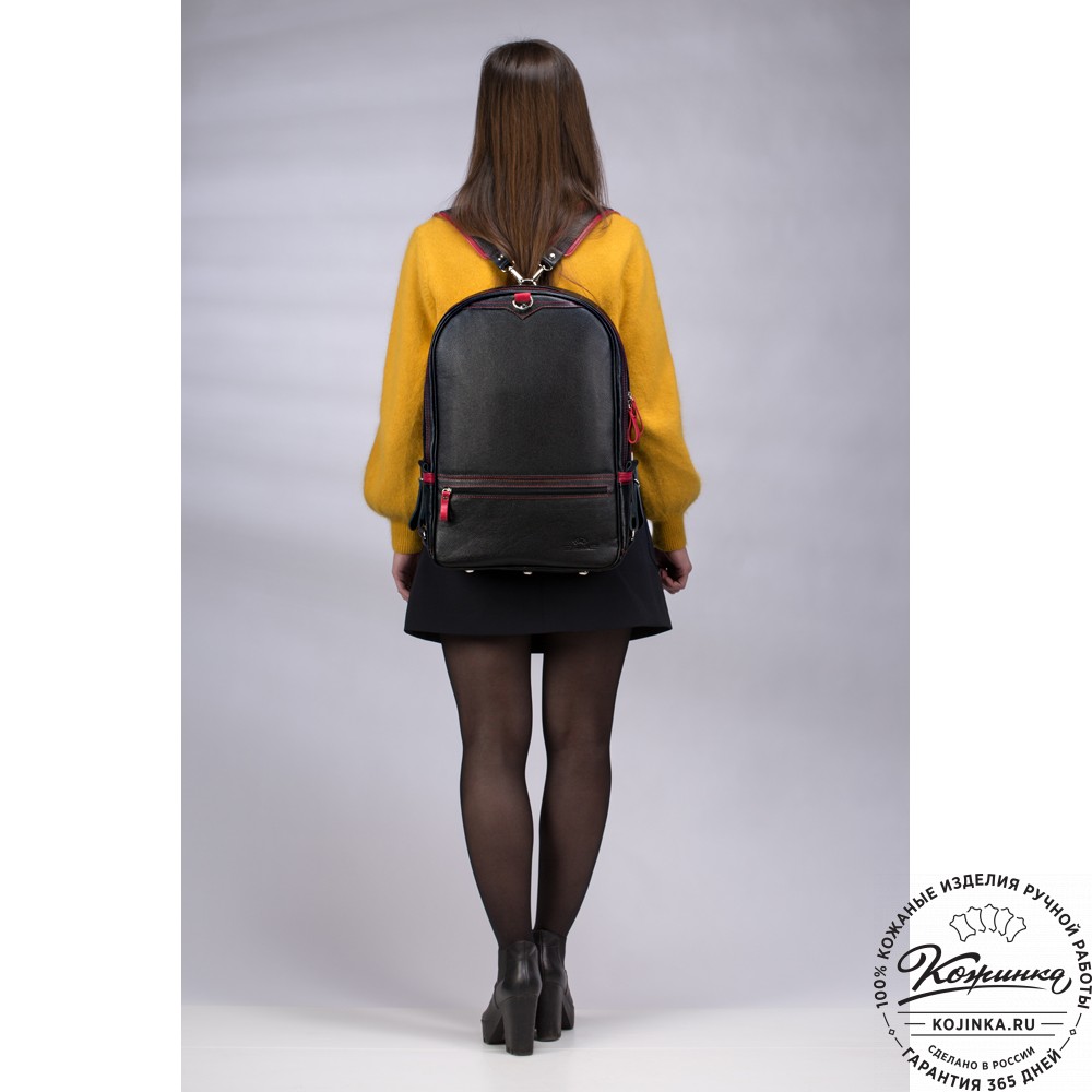 Кожаный рюкзак-трансформер "Покер" (тёмно-коричневый) 