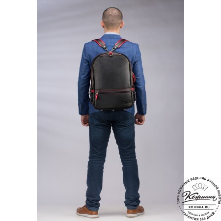 Кожаный рюкзак-трансформер "Покер" (тёмно-коричневый) 