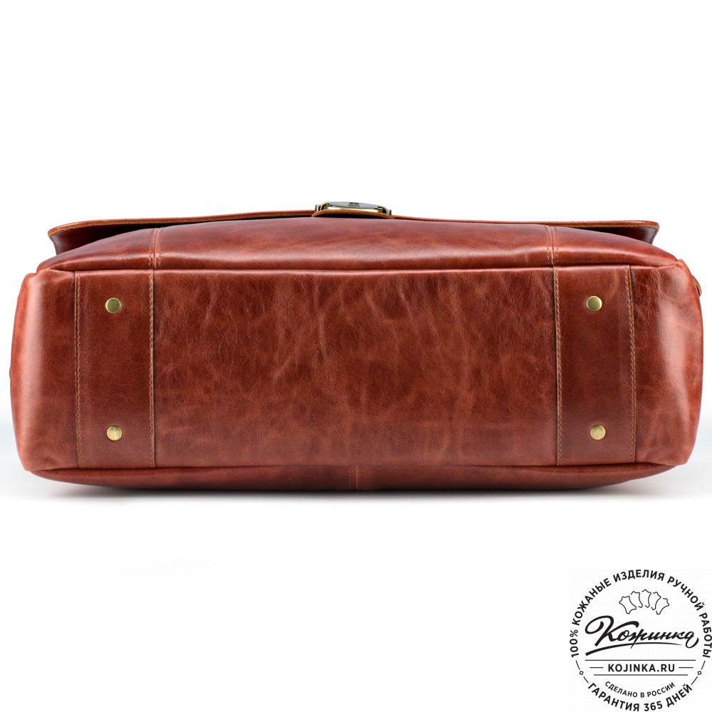 Кожаный портфель "Борменталь" (рыжий антик)