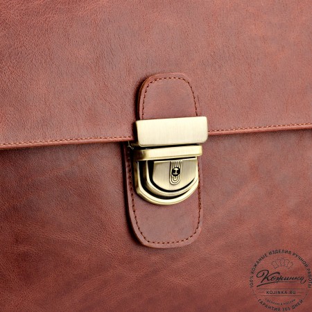 Кожаный портфель "Борменталь" (рыжий антик)