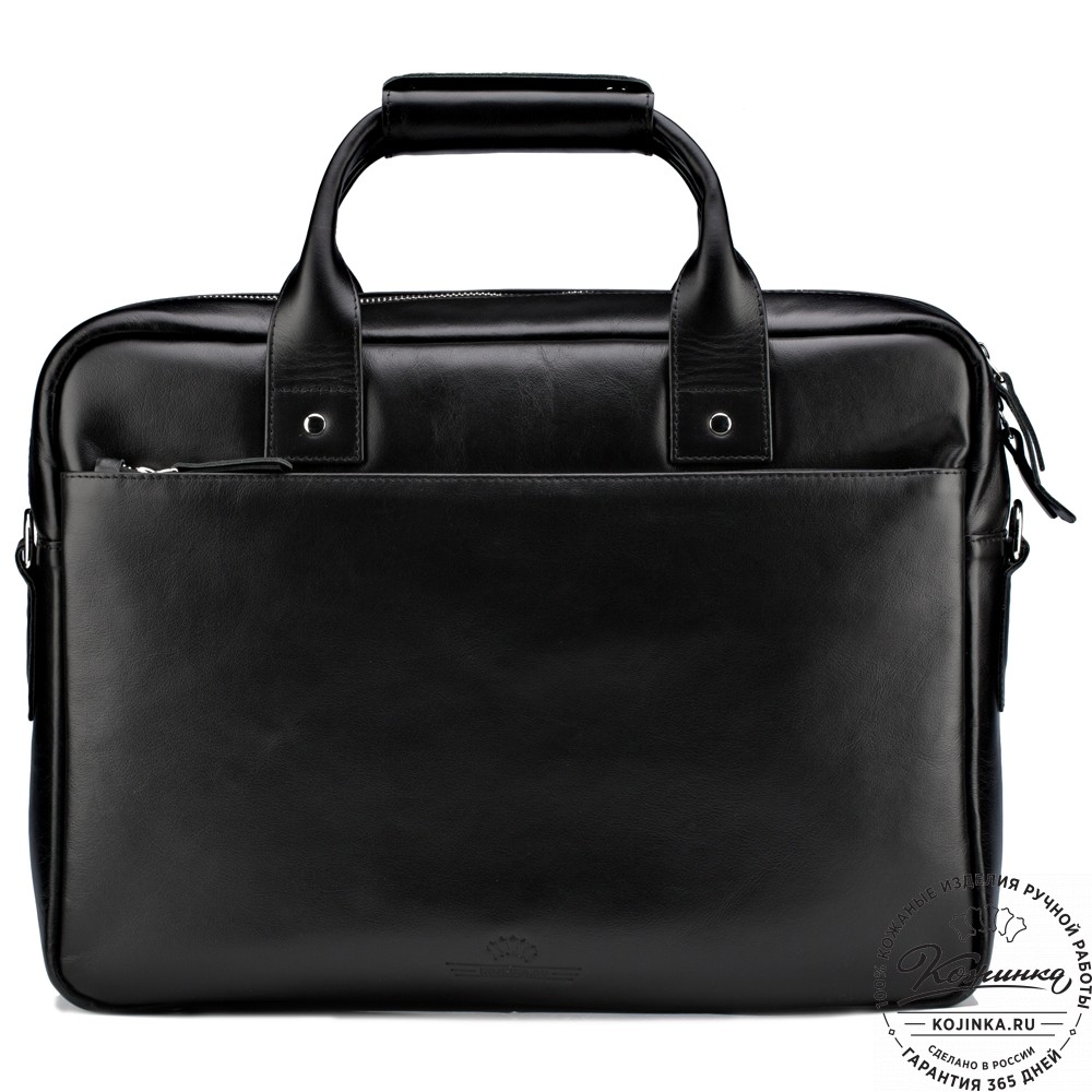 Кожаная деловая сумка "Андерсон" (чёрная) 