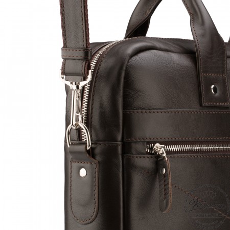 Кожаная деловая сумка "Андерсон" (коричневая) 