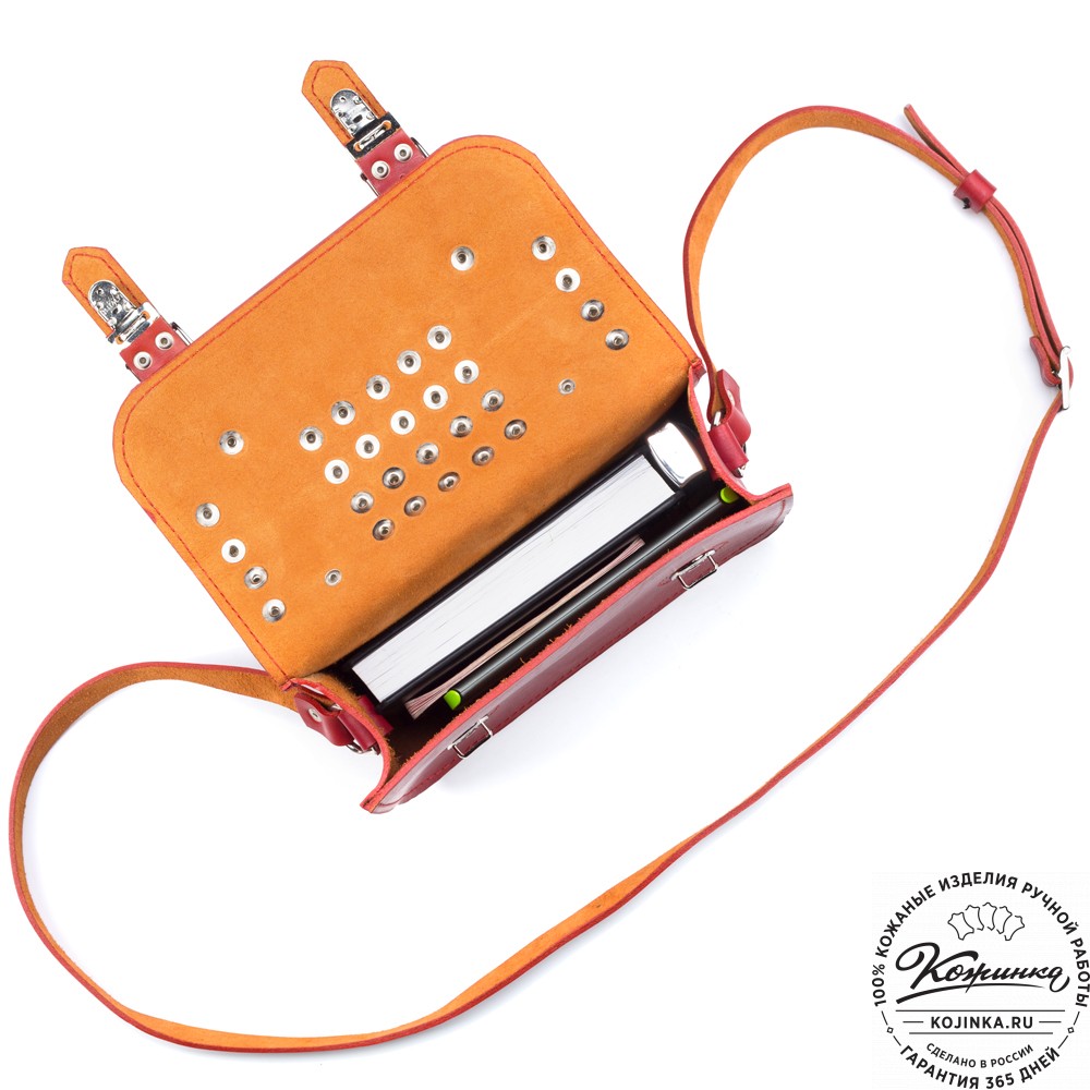 Женская кожаная сумка "Наоми" (красная)