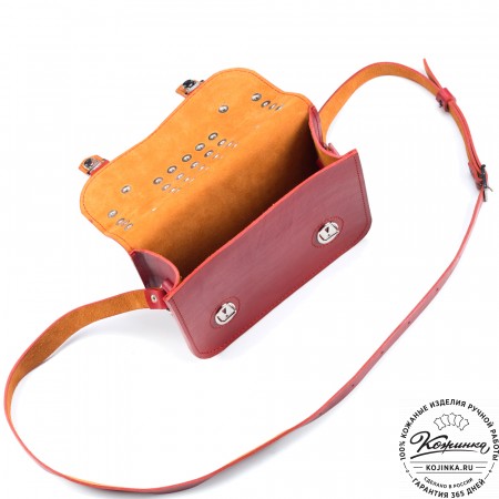 Женская кожаная сумка "Наоми" (красная)