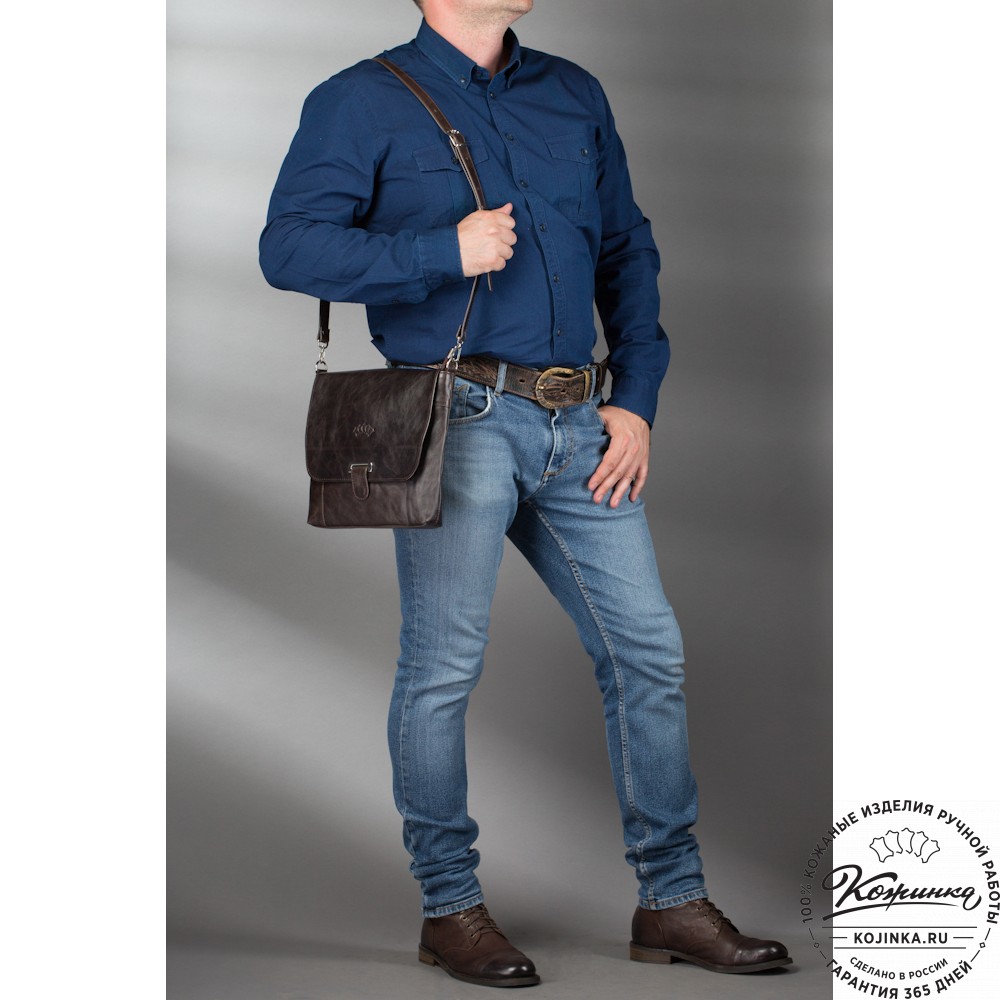 Кожаная сумка "Дуглас" (коричневая)