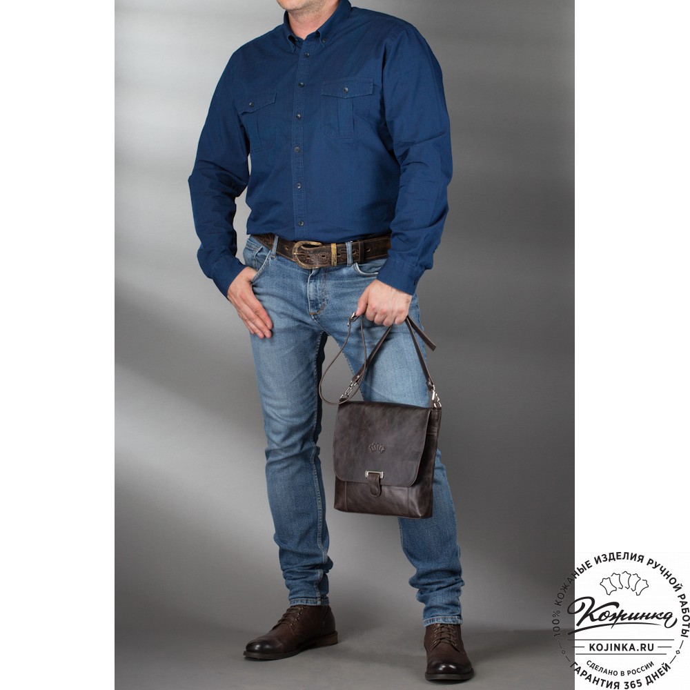 Кожаная сумка "Дуглас" (коричневая)