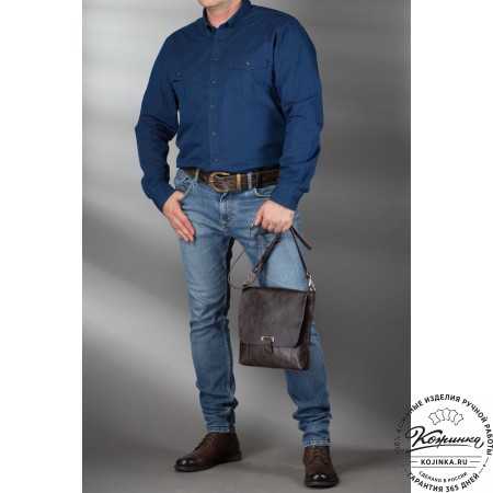 Кожаная сумка "Дуглас" (коричневая)