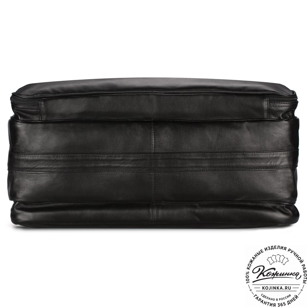 Кожаная дорожная сумка "Дилан" (чёрная) 