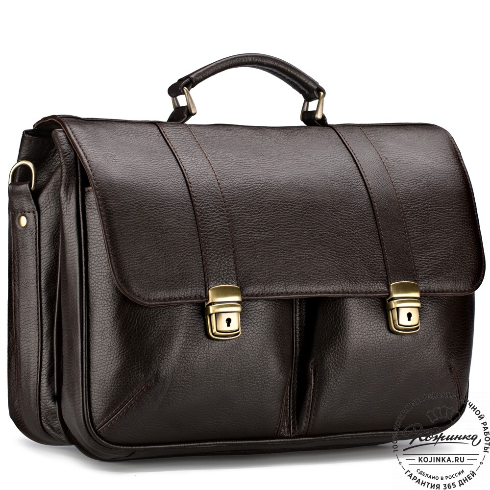 Кожаный портфель "Джозеф" (тёмно-коричневый)