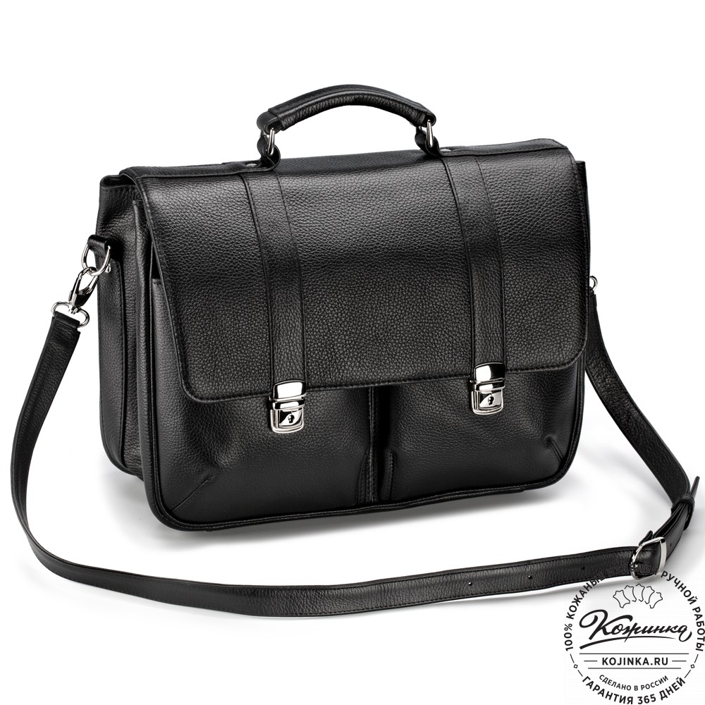 Кожаный портфель "Джозеф" (черный)