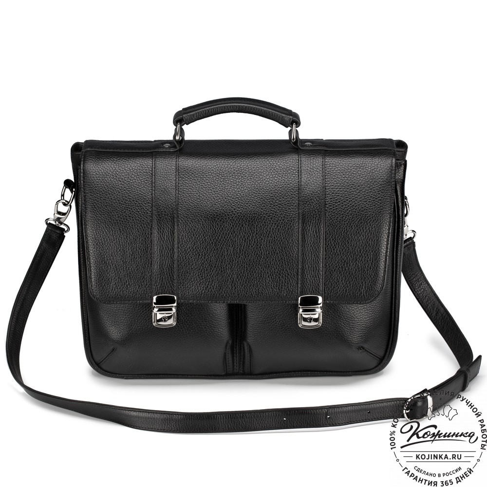 Кожаный портфель "Джозеф" (черный)