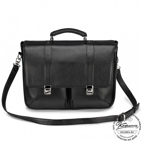 Кожаный портфель "Джозеф" (черный)