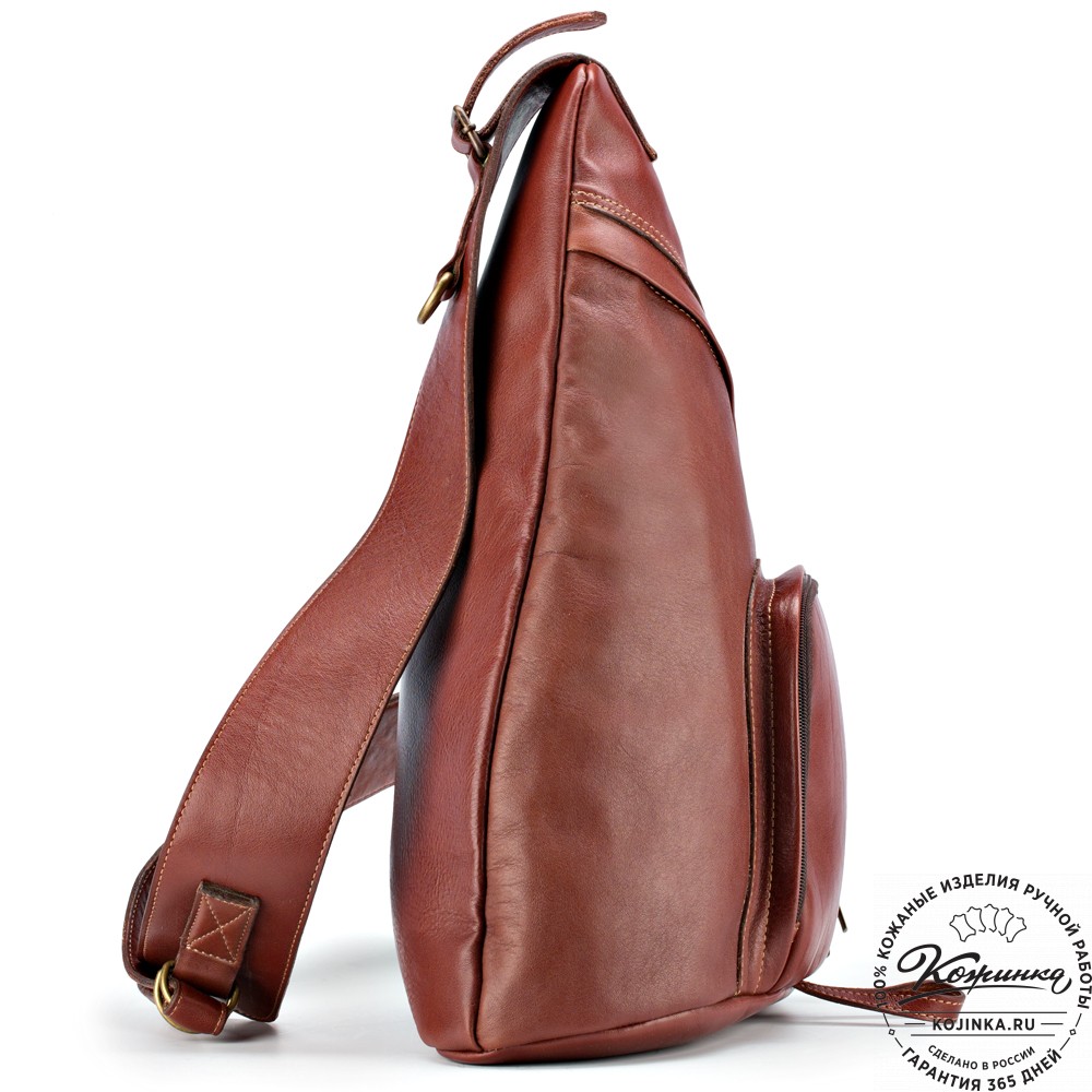 Кожаный рюкзак "Фобос" (коричневый)