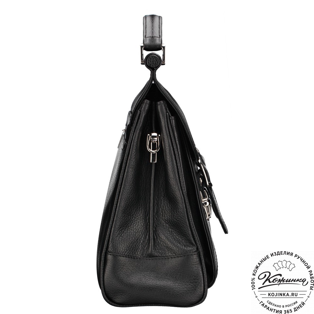 Кожаный портфель "Версаль" (черный)