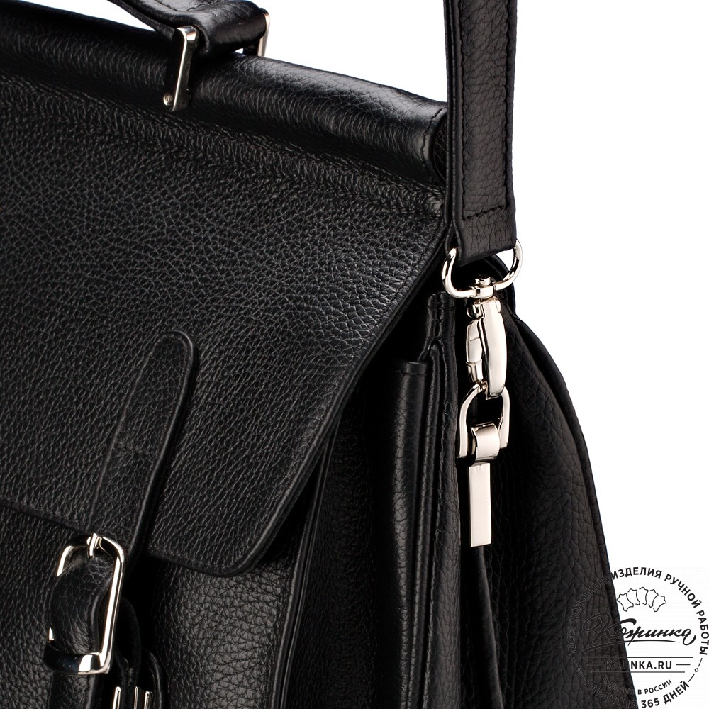 Кожаный портфель "Версаль" (черный)