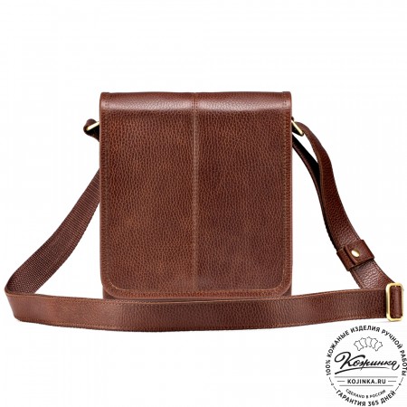 Кожаная сумка "Митчел мини" (светло-коричневая)