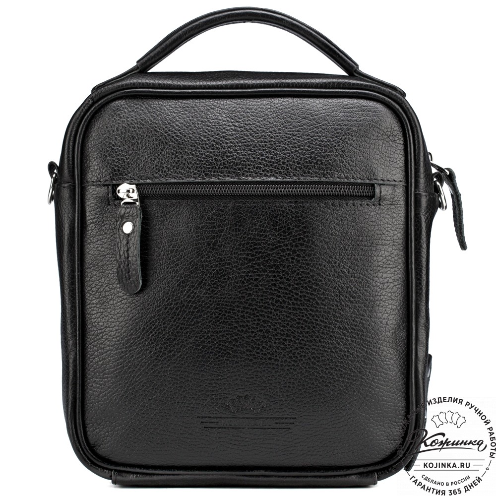 Кожаная сумка "Тедди" (чёрная)