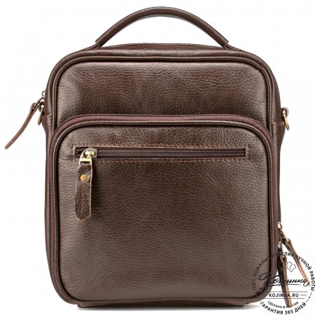 Кожаная сумка "Тедди" (тёмно-коричневая)