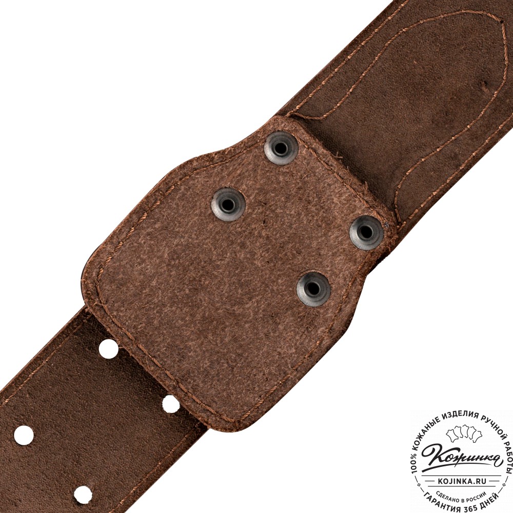 Кожаный ремень "Гренадёр"  (тёмно-коричневый)