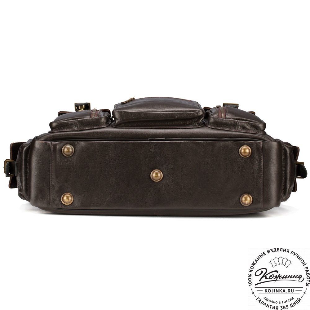 Кожаная деловая сумка для командировок  "Ричард" (тёмно-коричневый)