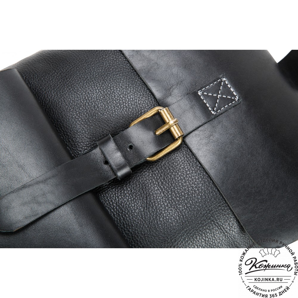 Кожаный рюкзак "Gray" (черный)