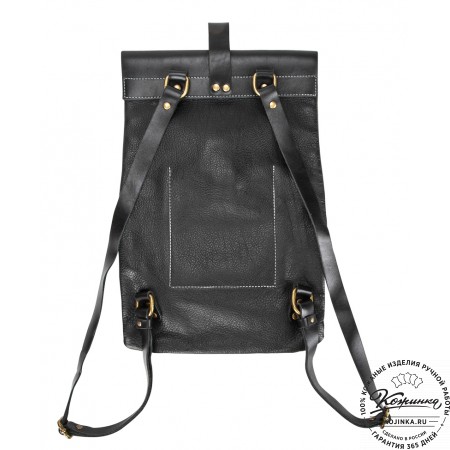 Кожаный рюкзак "Gray" (черный)