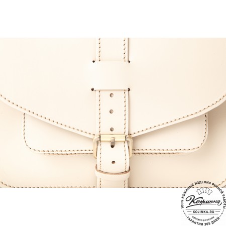 Кожаная  сумка "Виктория" (бежевая)