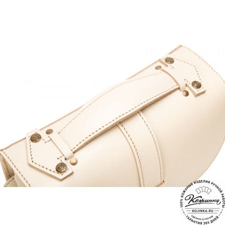 Кожаная  сумка "Виктория" (бежевая)